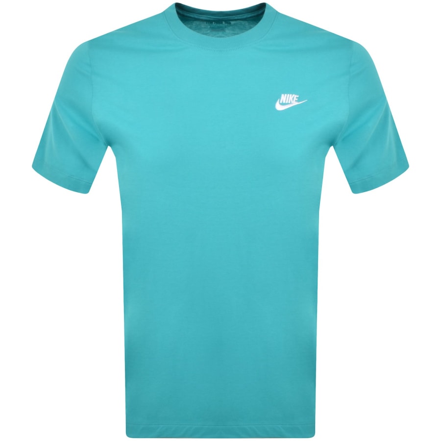 Nike Crew Neck Club T Shirt Blue Mainline Menswear